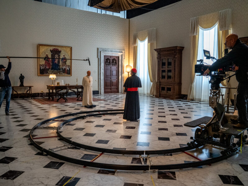 to di Gianni Fiorito. Set di The New Pope, Roma 2018